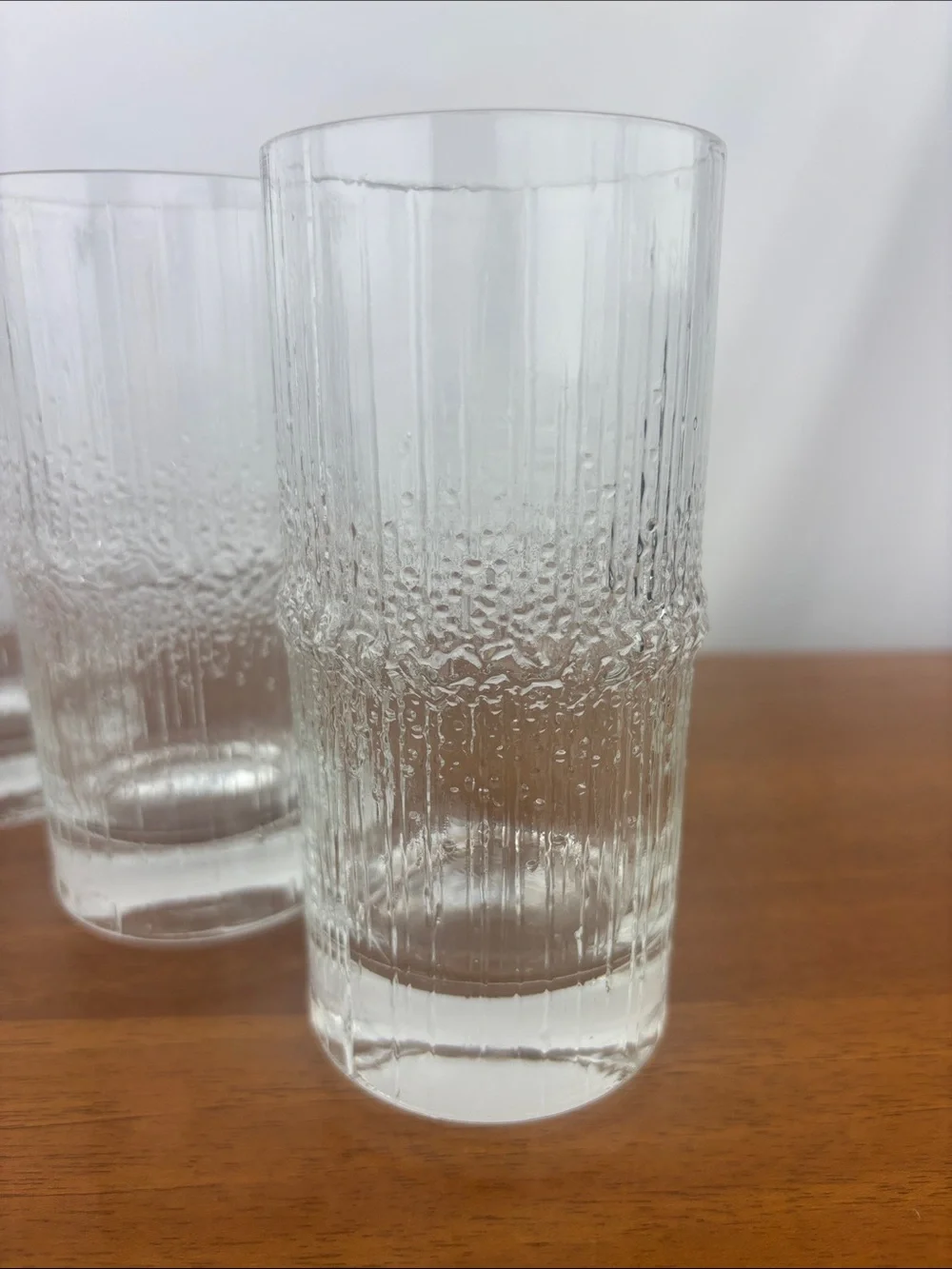 Vintage mid-century mod Tapio Wirkkala Iittala “Niva”highball glasses set of 4